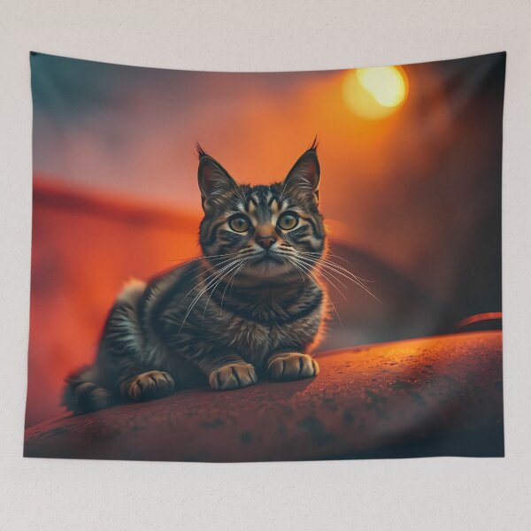 Item preview, Cat Resting Under Warm Light designed and sold by cuprum.