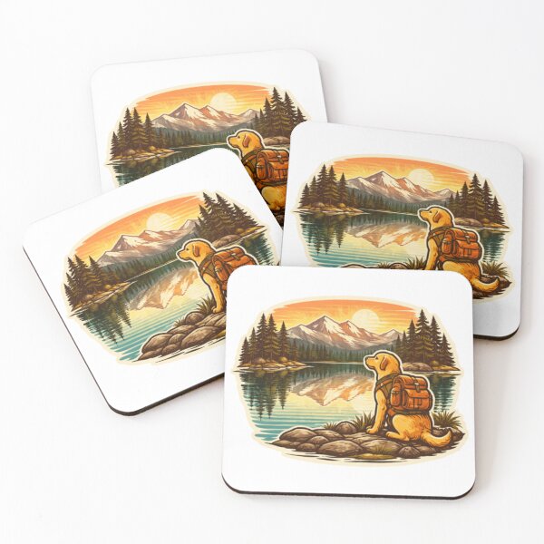 Item preview, Hiking Labrador Lake Reflection – Mountain Sunset Adventure Dog designed and sold by PawPrintCustom.