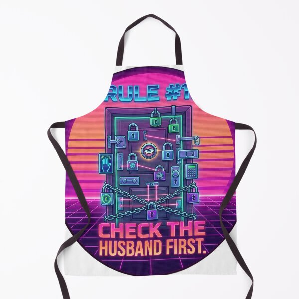 Item preview, Rule #1 Check The Husband First Funny True Crime Synthwave Gift designed and sold by LoliDesignShop.