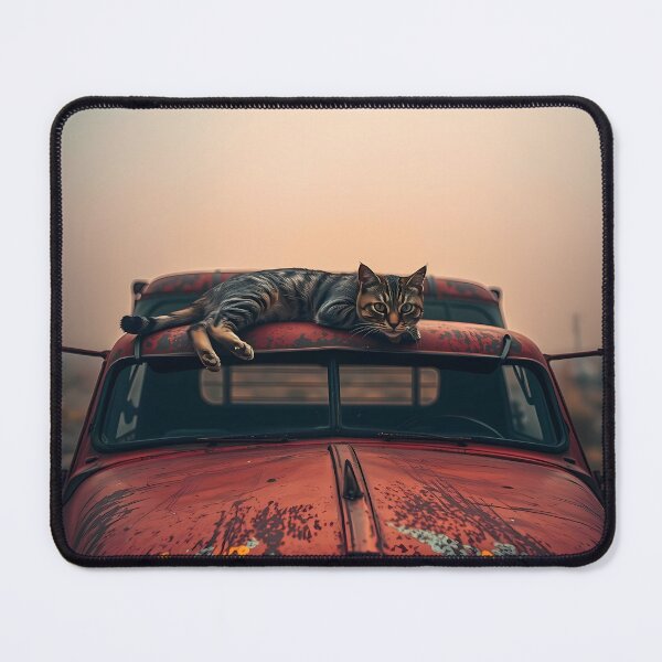 Item preview, Cat Resting on Vintage Truck designed and sold by cuprum.