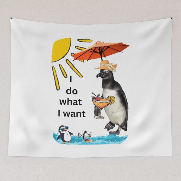 Item preview, Holiday penguin, I do what I want designed and sold by Katja LebenFreude.