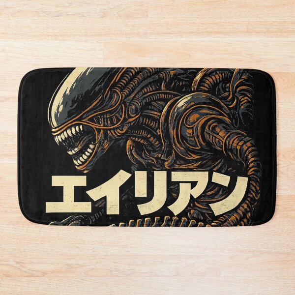 Item preview, Retro Sci-Fi Horror Alien – Japanese Katakana Biomechanical Monster designed and sold by obstinator.
