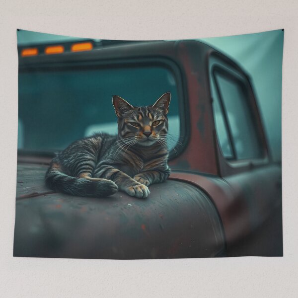 Item preview, Relaxed Cat on Old Truck designed and sold by cuprum.