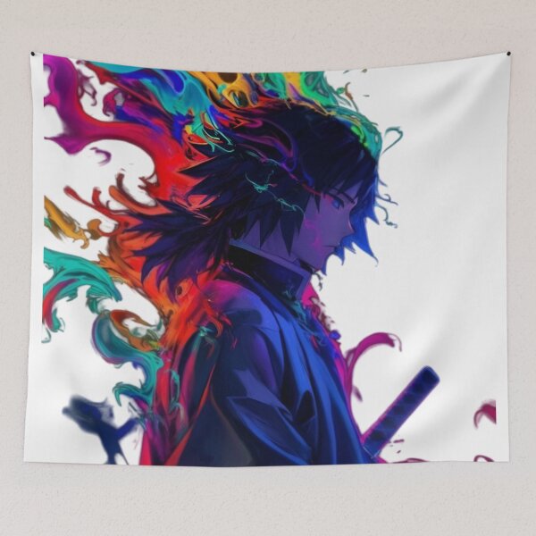 Item preview, Neon Flame Samurai – Vibrant Anime Warrior in Motion designed and sold by Dyan4.