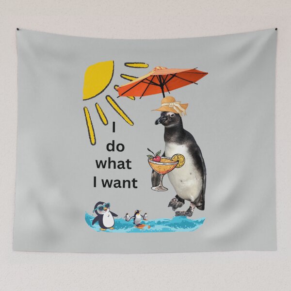 Item preview, Holiday penguin, I do what I want designed and sold by Katja LebenFreude.