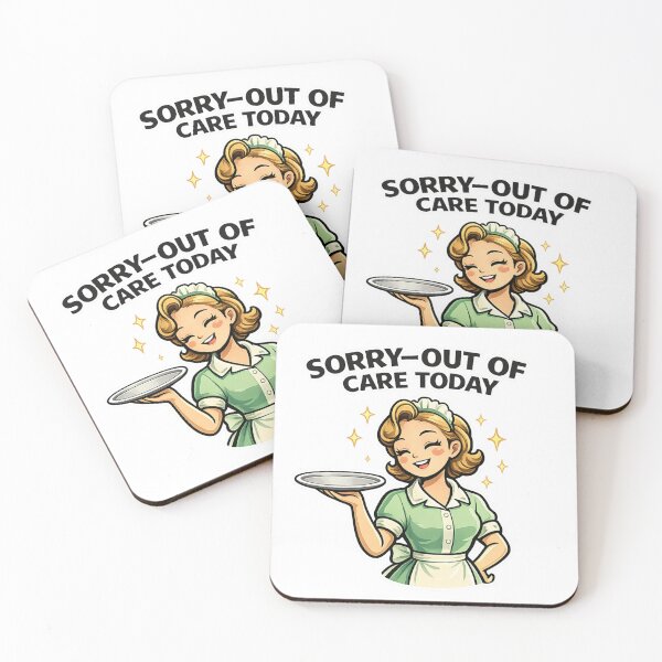 Item preview, Sorry Out of Care Today Retro Diner Waitress designed and sold by LongIslandDesgn.