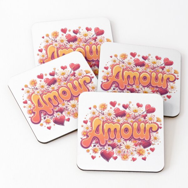 Item preview, Amour Floral Hearts Retro Script Romance | Valentines Day Gift  designed and sold by Jaybaloi.