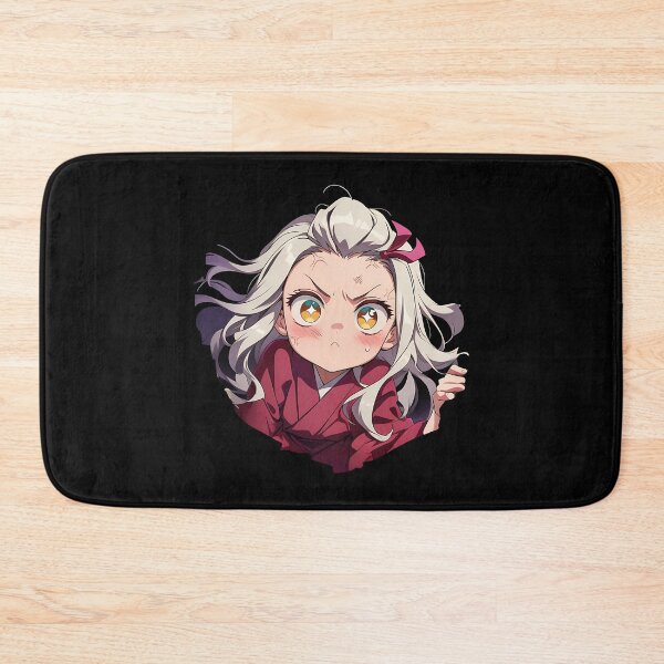 Item preview, Daki Demon Slayer Anime Elegant Chibi Peeking White Hair designed and sold by TorbenKuhano.