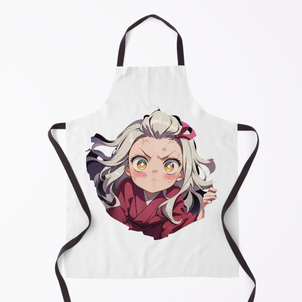 Item preview, Daki Demon Slayer Anime Elegant Chibi Peeking White Hair designed and sold by TorbenKuhano.