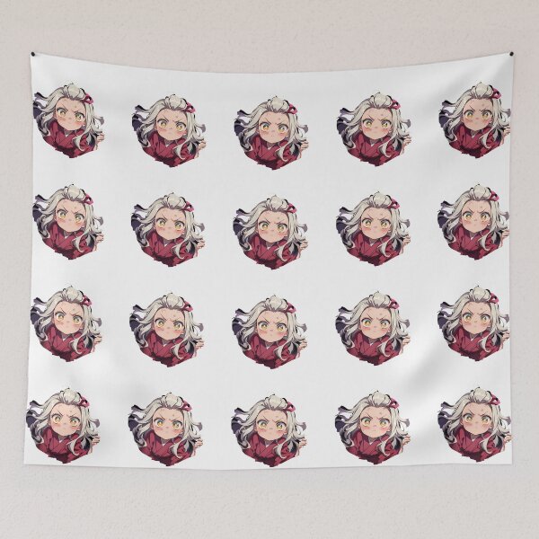 Item preview, Daki Demon Slayer Anime Elegant Chibi Peeking White Hair designed and sold by TorbenKuhano.