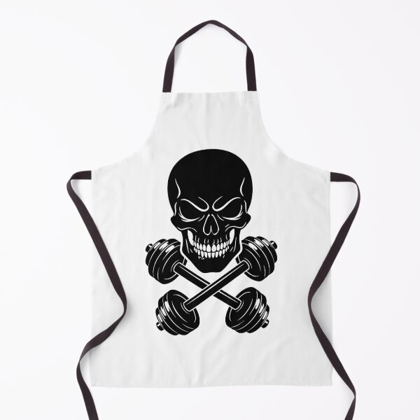 Item preview, Skull With Crossed Dumbbells Fitness Illustration designed and sold by AFernandesDSG.