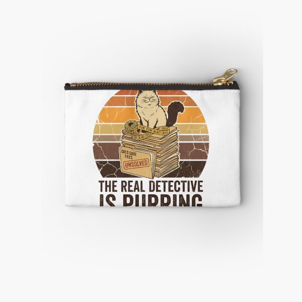 Item preview, The Real Detective Is Purring Funny Cat True Crime Cold Case Gift designed and sold by LoliDesignShop.