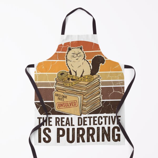 Item preview, The Real Detective Is Purring Funny Cat True Crime Cold Case Gift designed and sold by LoliDesignShop.