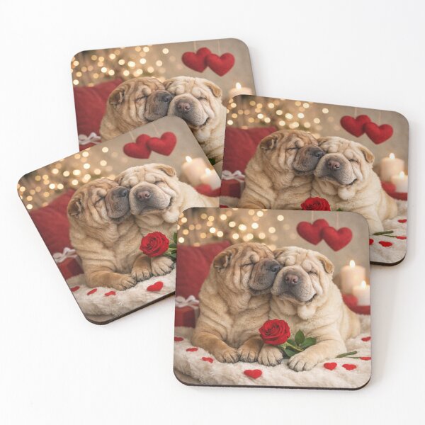 Item preview, Shar Pei Love – Romantic Dog Valentine Art designed and sold by Darlin8888.