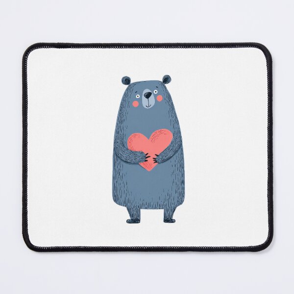 Item preview, Cute bear holding a pink heart designed and sold by Baart72.