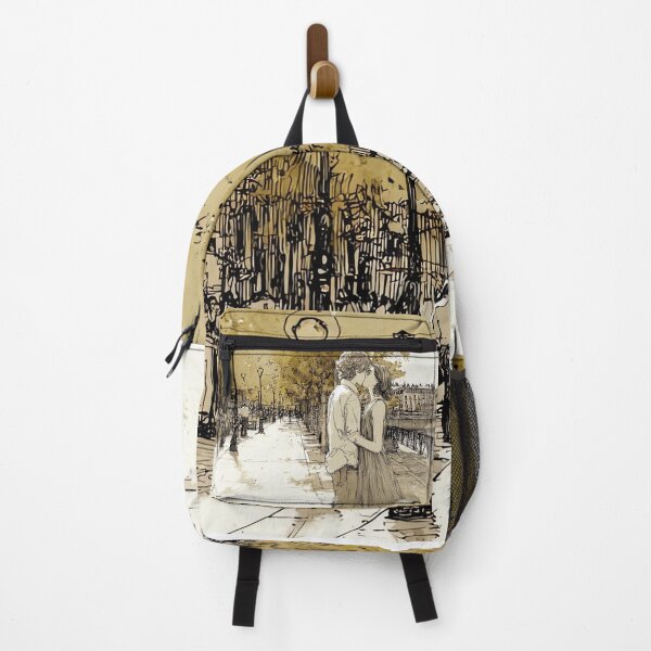 Item preview, Paris Seine River Romance - Couple Strolling by Autumn Trees Art designed and sold by Banal25.