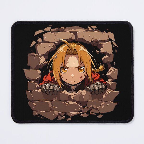 Item preview, Edward Elric Fullmetal Alchemist Anime Strong Chibi Peeking Yellow Hair designed and sold by TorbenKuhano.