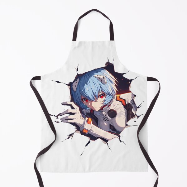 Item preview, Rei Ayanami Neon Genesis Evangelion Anime Cool Chibi Peeking Blue Hair designed and sold by TorbenKuhano.