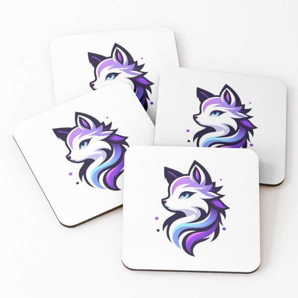 Item preview, Neon Arctic Fox – Minimal Gradient Animal Logo Design designed and sold by Dyan4.