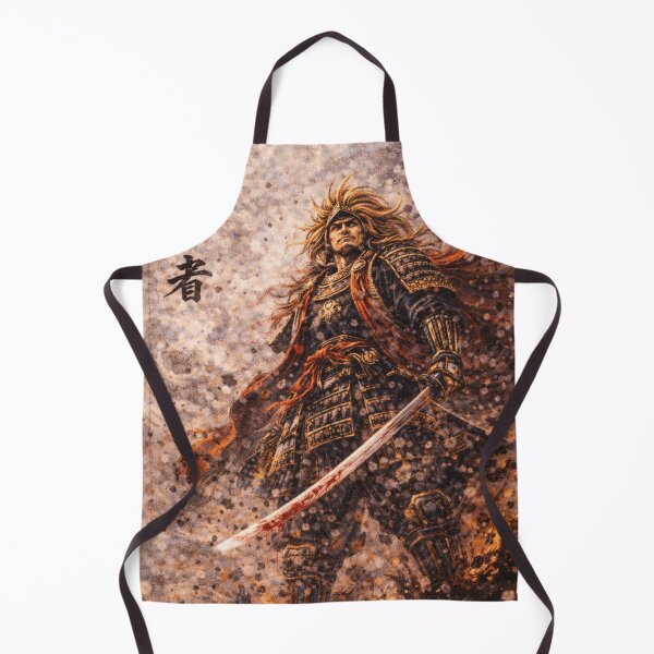 Item preview, Fierce Samurai Warrior in Battle – Japanese Historical Fantasy Art | Mori no Akari Series designed and sold by Mori-no-Akari.
