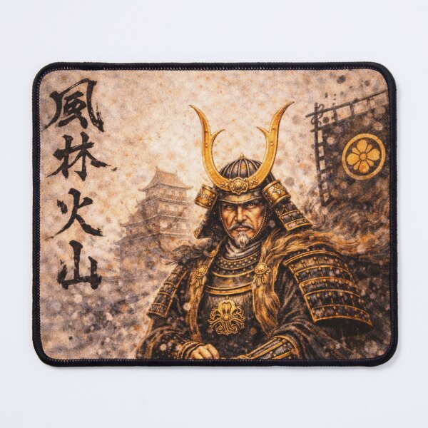 Item preview, Samurai Warlord “Fūrinkazan” – Japanese Historical Warrior Art | Mori no Akari Series designed and sold by Mori-no-Akari.