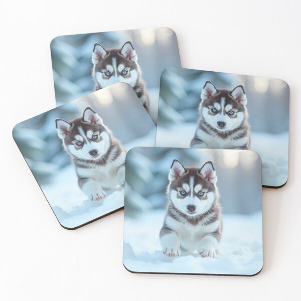 Item preview, Miniature Siberian Husky Puppy Cute Dog Illustration designed and sold by Wild Bloom Paws.