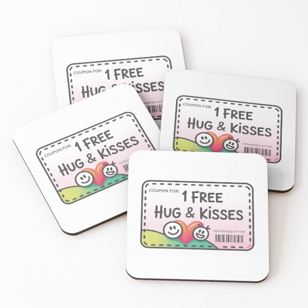 Item preview, Free Hug and Kisses Coupon Cute Design designed and sold by MonkiFlipp.