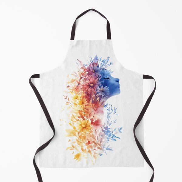 Item preview, Ethereal Floral Cat Silhouette - Watercolor Wildflowers Art for Cat Mom designed and sold by Flora & Myth Studio.