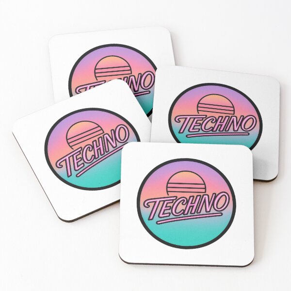 Item preview, Techno – Retro Neon Electronic Music Circle Design designed and sold by |TRSSHOP|.