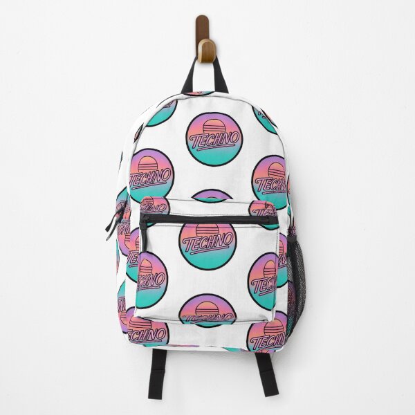 Item preview, Techno – Retro Neon Electronic Music Circle Design designed and sold by |TRSSHOP|.