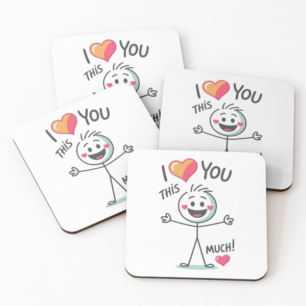 Item preview, I Love You This Much Cute Stick Figure designed and sold by MonkiFlipp.