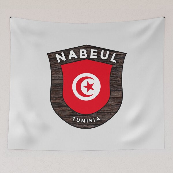 Item preview, Nabeul Tunisia | Flag Shield Travel Emblem designed and sold by World Designs.