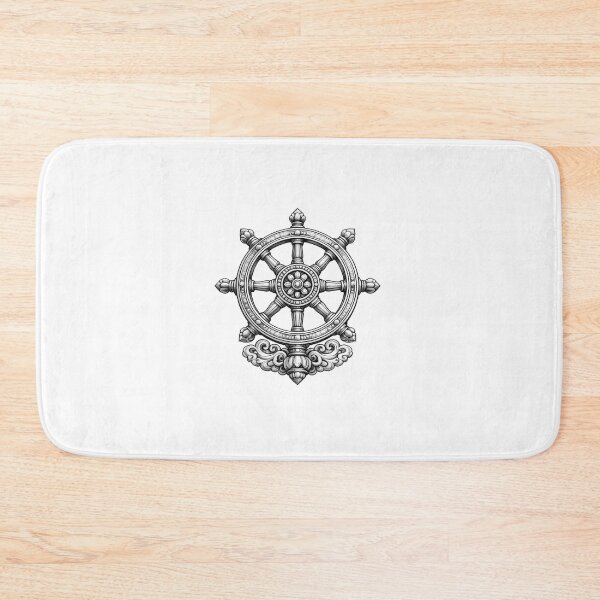 Item preview, Dharmachakra – Sacred Dharma Wheel Black & White designed and sold by Fleetwood1994.