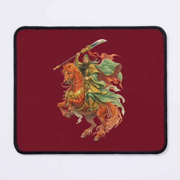 Item preview, Guan Yu on Red Horse – Sacred Chinese Warrior God of Loyalty Power & Protection Illustration designed and sold by Sksticker991.