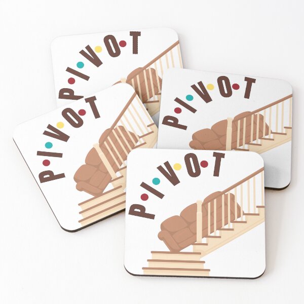Item preview, Pivot! Iconic Friends Couch Staircase Illustration designed and sold by Aybiko.