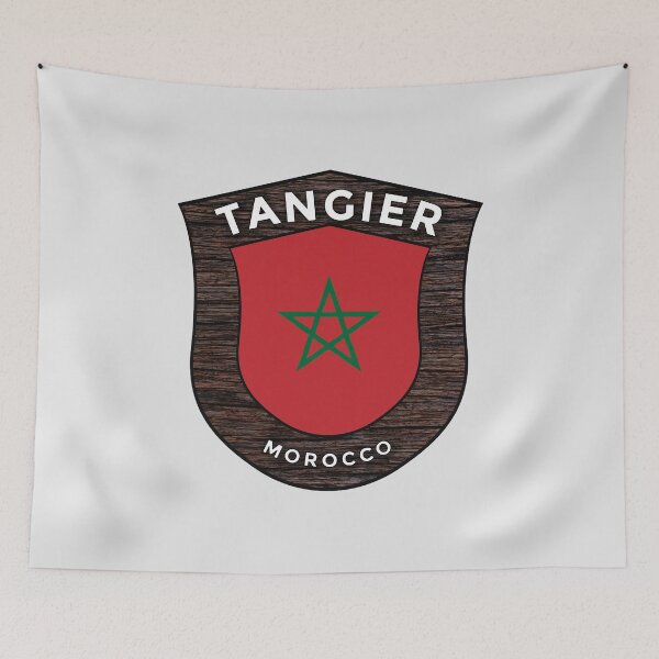 Item preview, Tangier Morocco | Flag Shield Travel Emblem designed and sold by World Designs.