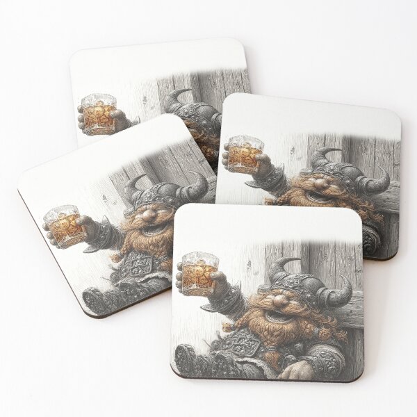 Item preview, Resting Viking Warrior with Whiskey | Rustic Art designed and sold by CodeDistilled.