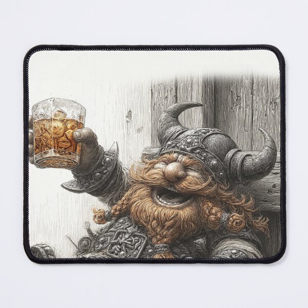 Item preview, Resting Viking Warrior with Whiskey | Rustic Art designed and sold by CodeDistilled.