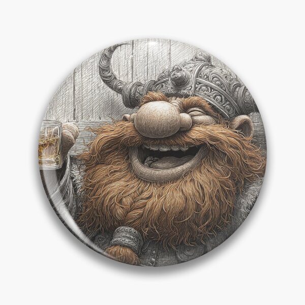 Item preview, Laughing Dwarf with Whiskey | Joyful Fantasy Art designed and sold by CodeDistilled.