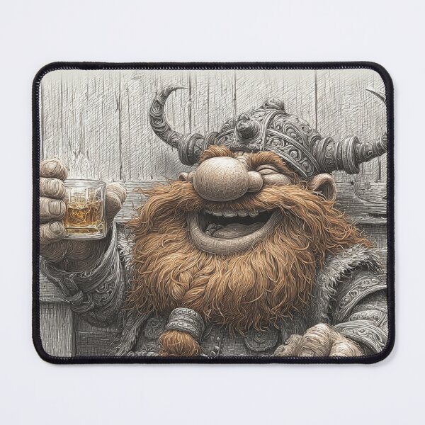 Item preview, Laughing Dwarf with Whiskey | Joyful Fantasy Art designed and sold by CodeDistilled.