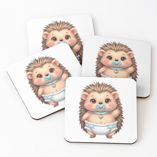 Item preview, Cute Baby Hedgehog with Pacifier and Diaper designed and sold by CHRIST5000.