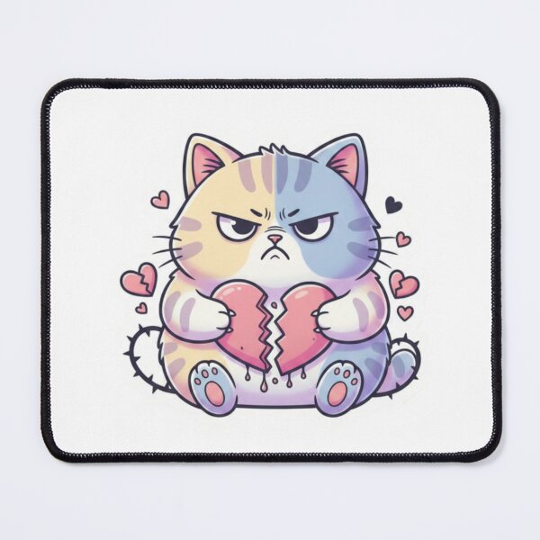 Item preview, Anti Valentine Cat Funny Heart Sticker designed and sold by Imaginarium of Chaos falcon88 .