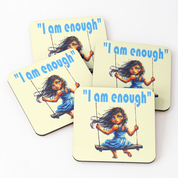 Item preview, I am enough. Girl swinging designed and sold by Natart1004.