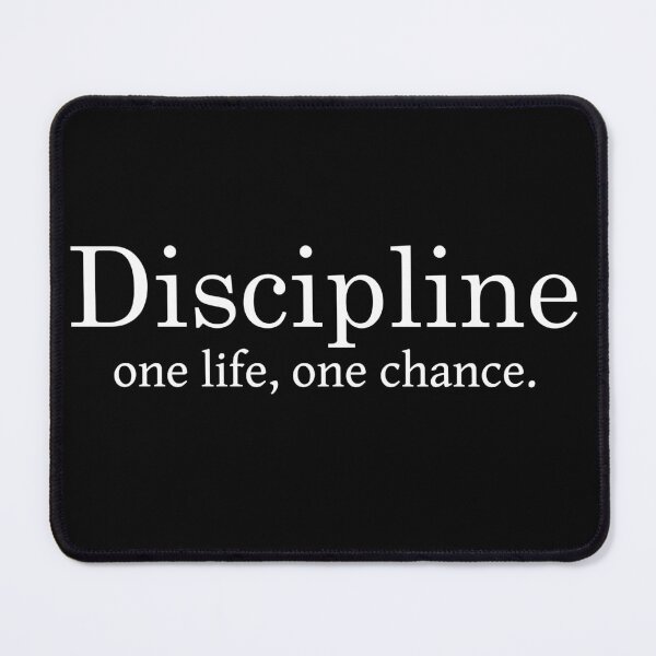 Item preview, Discipline - One Life, One Chance | Motivational Fighter and Boxer Quotes design designed and sold by FightForge.