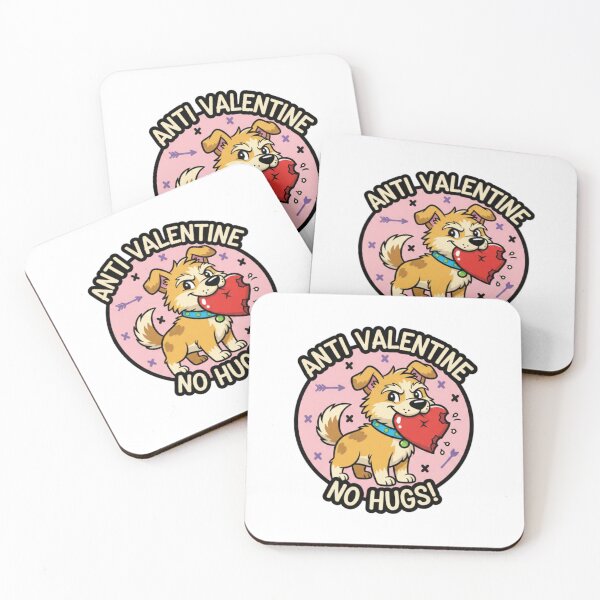 Item preview, Funny Dog Anti Valentine Heart Sticker designed and sold by Imaginarium of Chaos falcon88 .