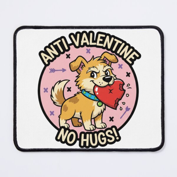 Item preview, Funny Dog Anti Valentine Heart Sticker designed and sold by Imaginarium of Chaos falcon88 .