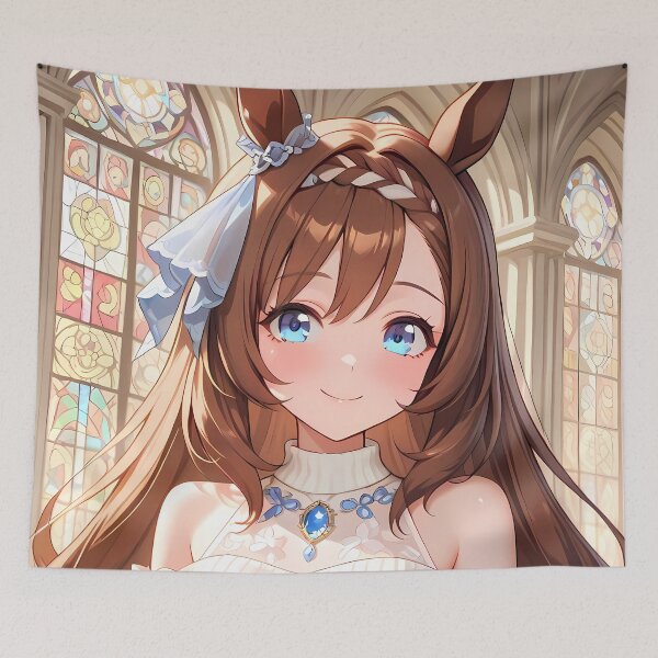 Item preview, Super Creek Uma Musume Pretty Derby Anime Girl Waifu Wedding Moment designed and sold by TorbenKuhano.