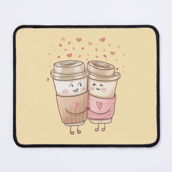Item preview, Coffee Cup Couple Love Art – Valentine’s Day Romantic Illustration designed and sold by Xatutik.art.