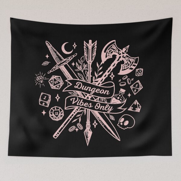 Item preview, Cute Pink and black Dnd Dungeon Vibes Only, for Girl designed and sold by DungeonAtelier.