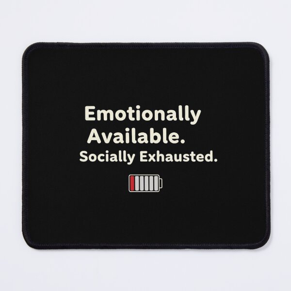 Item preview, Emotionally Available. Socially Exhausted. – Minimalist Introvert T-Shirt designed and sold by Karlas-things.